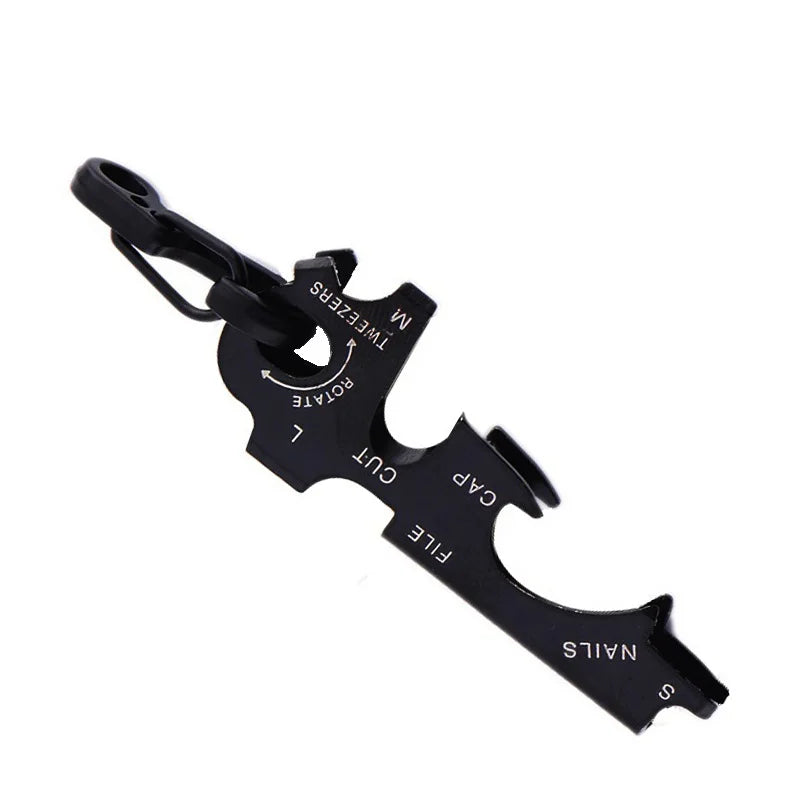 8 tool in 1 key ring multitool multifunction edc multi pocket keytool carabiner multipurpose keychain gadget clip gear