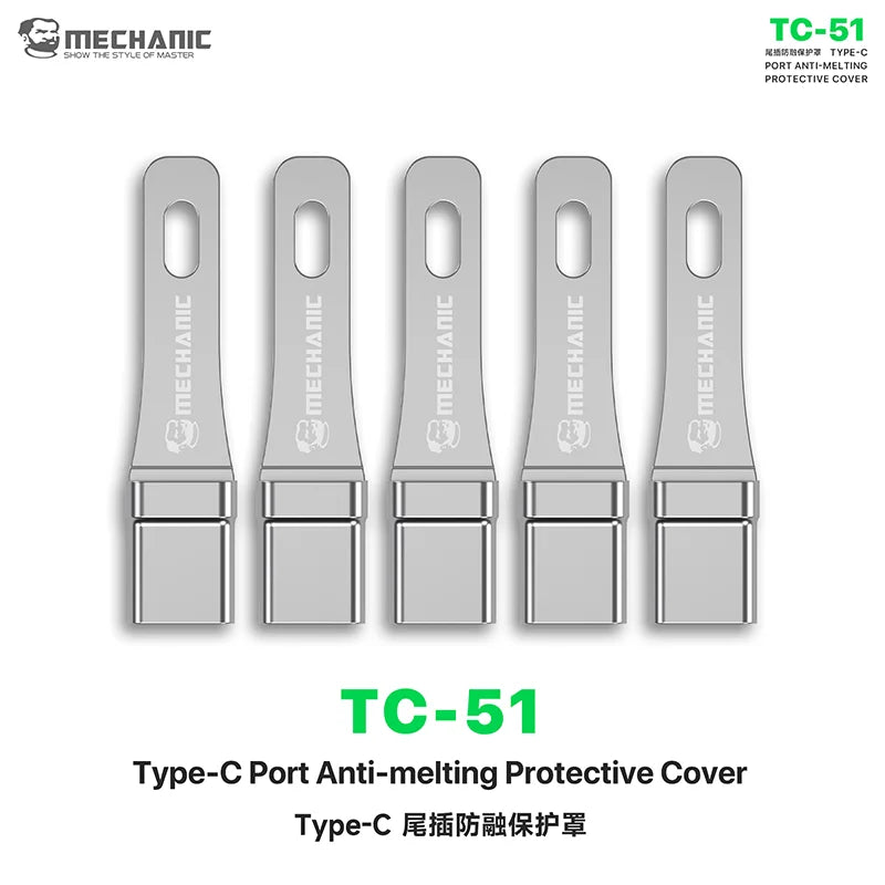 MECHANIC TC51 TypeC Port AntiMelting Protective Cover with NonSlip Handle for Mobile Phone Repair Tools