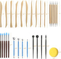 Air Dry Clay Tool Set Silicone Modeling Pen Polymer Clay Tools Sculpting Clay Brush Tools for Baking, Drawing, Molding, Painting