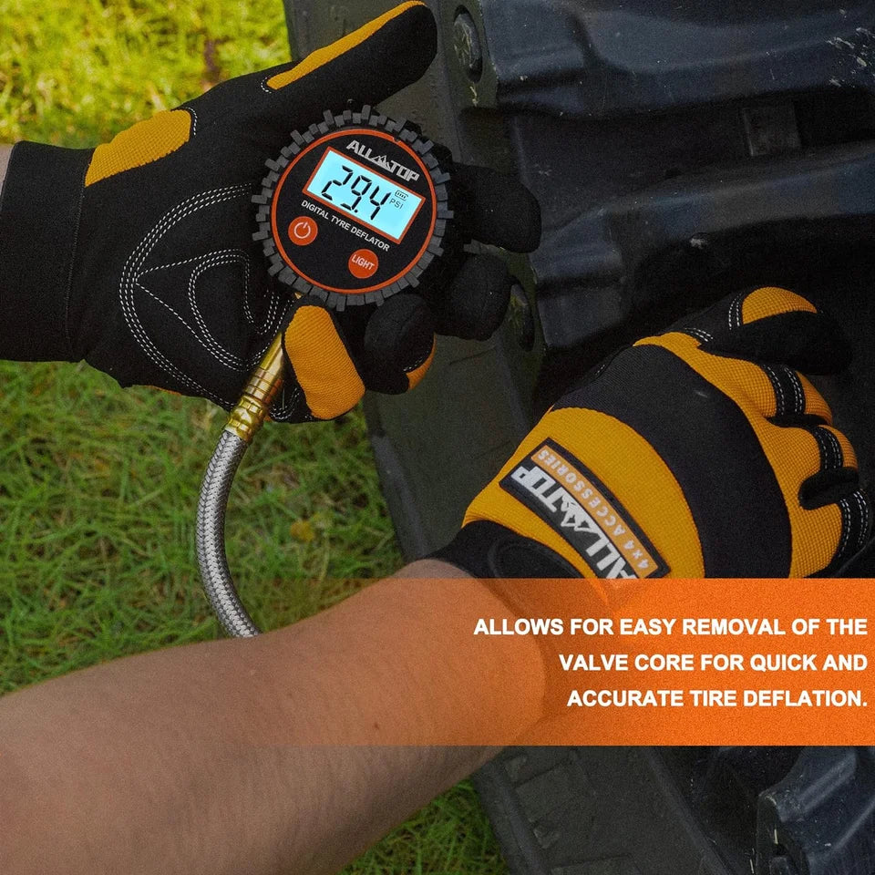 250PSI Digital Tire Pressure Inflator Gauge Aluminum Alloy LCD Tyre Pressure Meter Tyre Pump for Motorcycle Auto Pressure Tester
